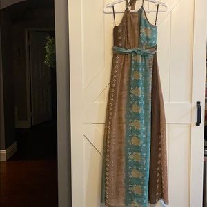 Rabbit Rabbit Rabbit halter maxi dress.Boho Style